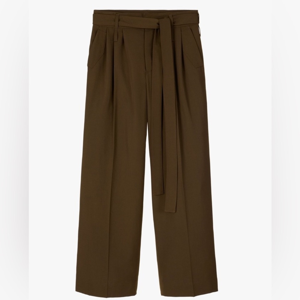 New Zara $129 Wool Blend Wide Leg Pants SRPLS Small 9380/096 OVR PNT 07